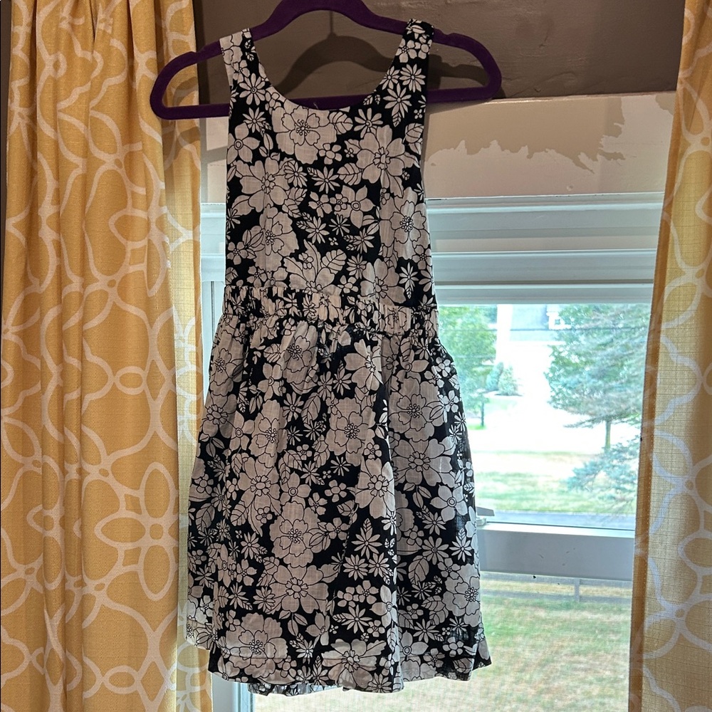 GAP Black and White Floral Kids Dress